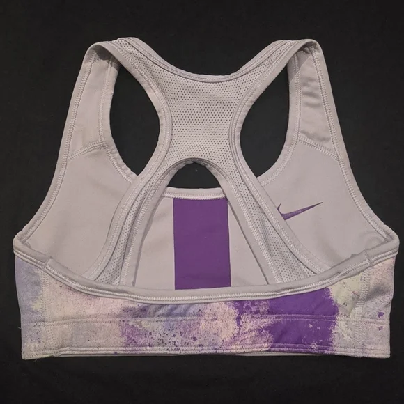 Nike Sports Bras - Blue & Light Gray with Purple Stripe B1 - Picture 3 of 12